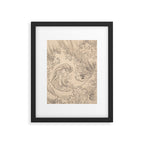 Wave by Katsushika Hokusai 1760-1849 Japanese Woodblock Allover Pattern Black and Tan Ink Drawing Framed Art Print Gallery Image 5