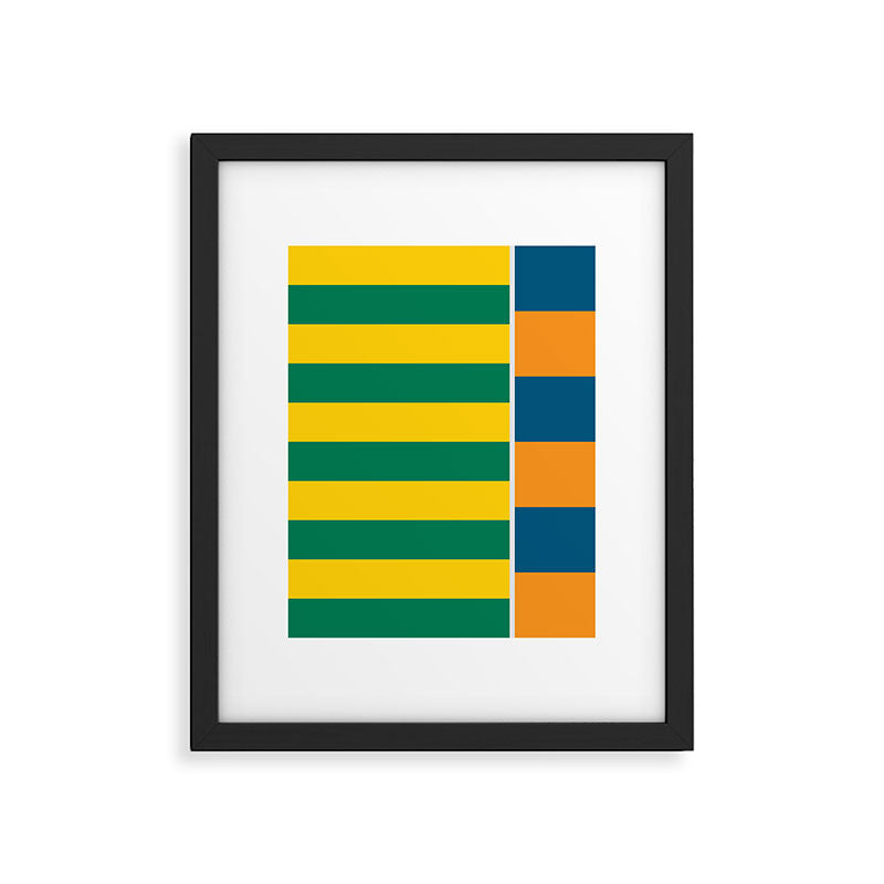 1970s Retro Stripes Framed Art Print Gallery Image 6