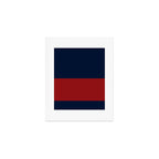 Navy Bold Red Stripe Art Print Gallery Image 1