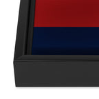 Navy Bold Red Stripe Framed Canvas Print Gallery Image 3