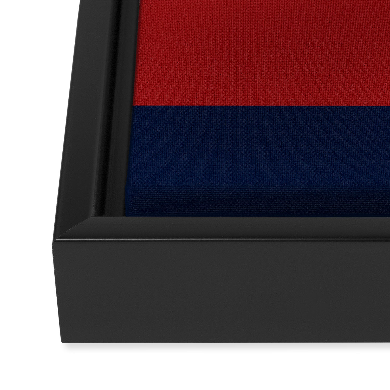 Navy Bold Red Stripe Framed Canvas Print Gallery Image 3