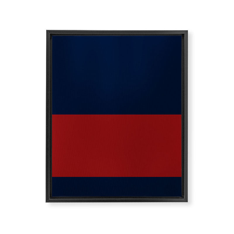 Navy Bold Red Stripe Framed Canvas Print Gallery Image 8