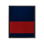 Navy Bold Red Stripe Framed Canvas Print Gallery Image 8