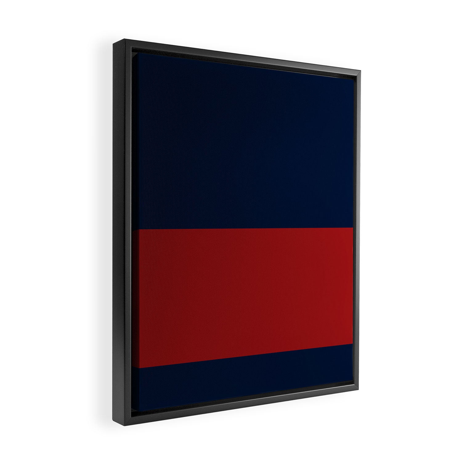 Navy Bold Red Stripe Framed Canvas Print Gallery Image 2