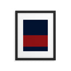 Navy Bold Red Stripe Framed Art Print Gallery Image 6