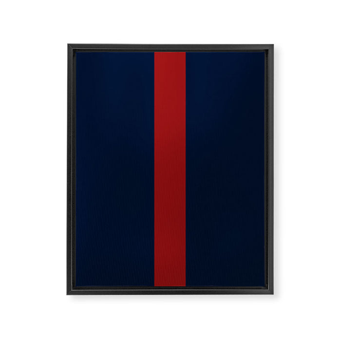Navy Red Framed Canvas Print Gallery Image 1