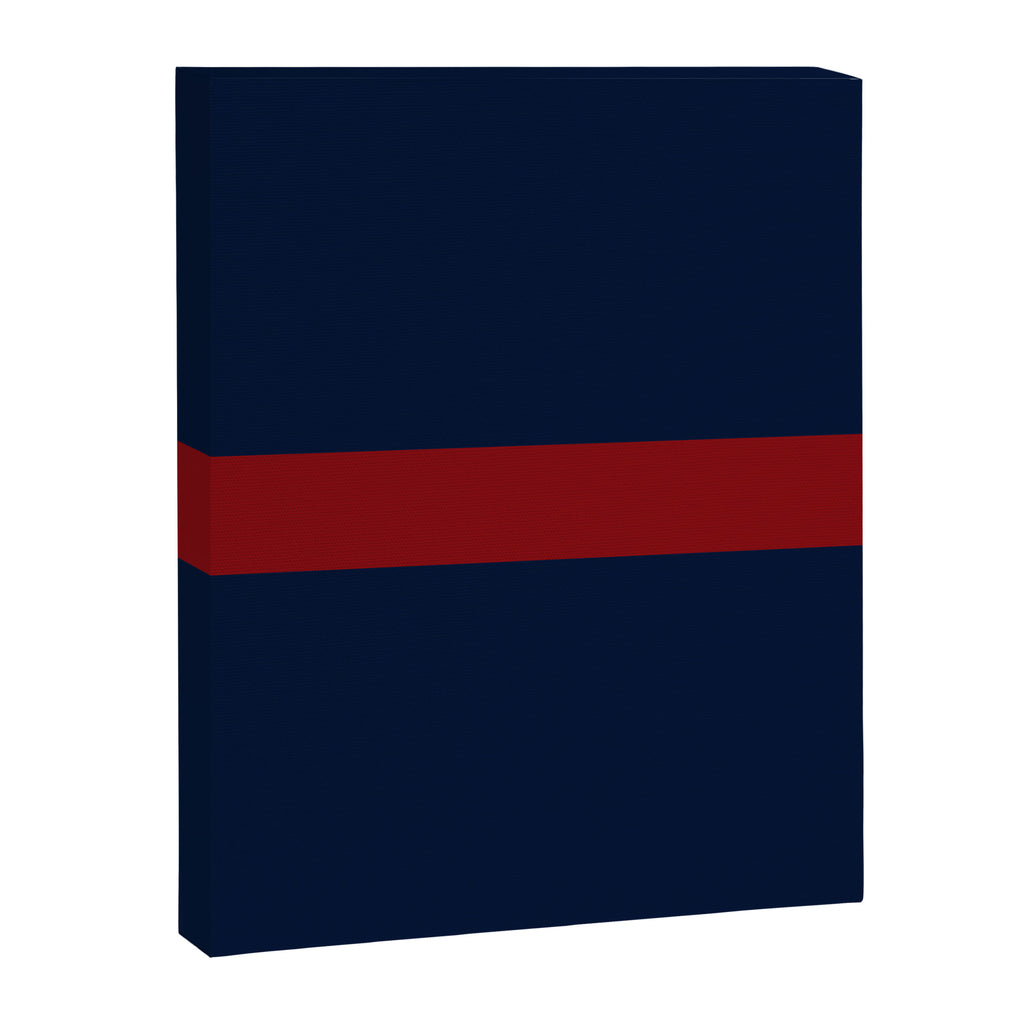 Navy Red Horizontal Bar Canvas Print Gallery Image 8