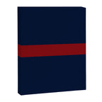 Navy Red Horizontal Bar Canvas Print Gallery Image 8