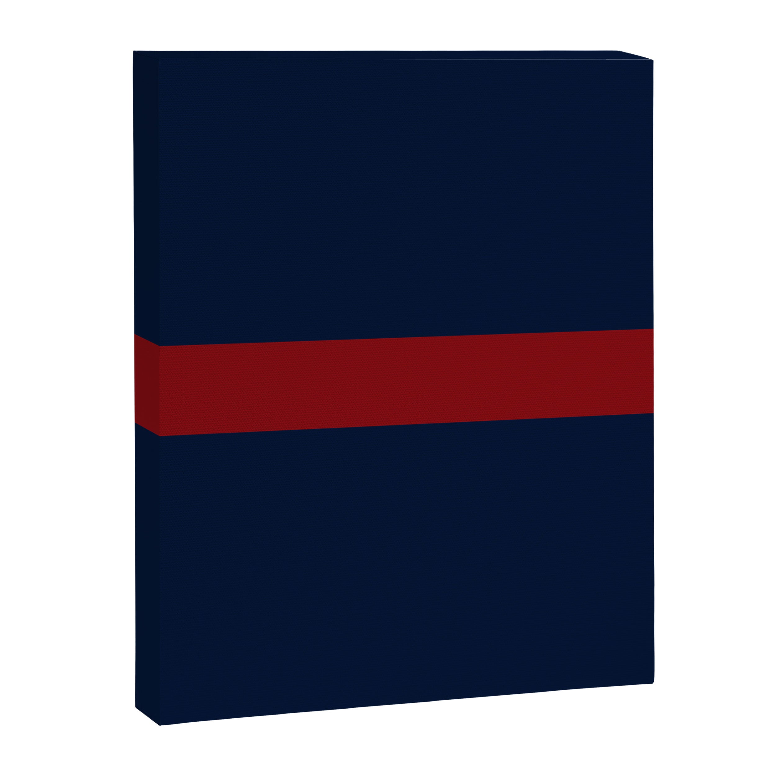 Navy Red Horizontal Bar Canvas Print Gallery Image 8