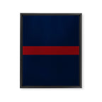 Navy Red Horizontal Bar Framed Canvas Print Gallery Image 8