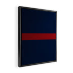 Navy Red Horizontal Bar Framed Canvas Print Gallery Image 2