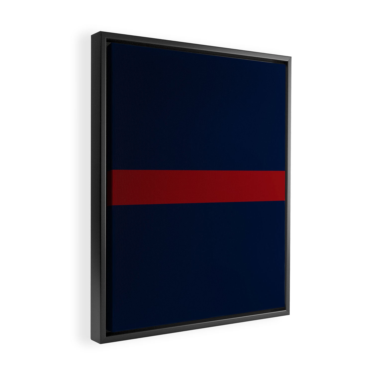 Navy Red Horizontal Bar Framed Canvas Print Gallery Image 2