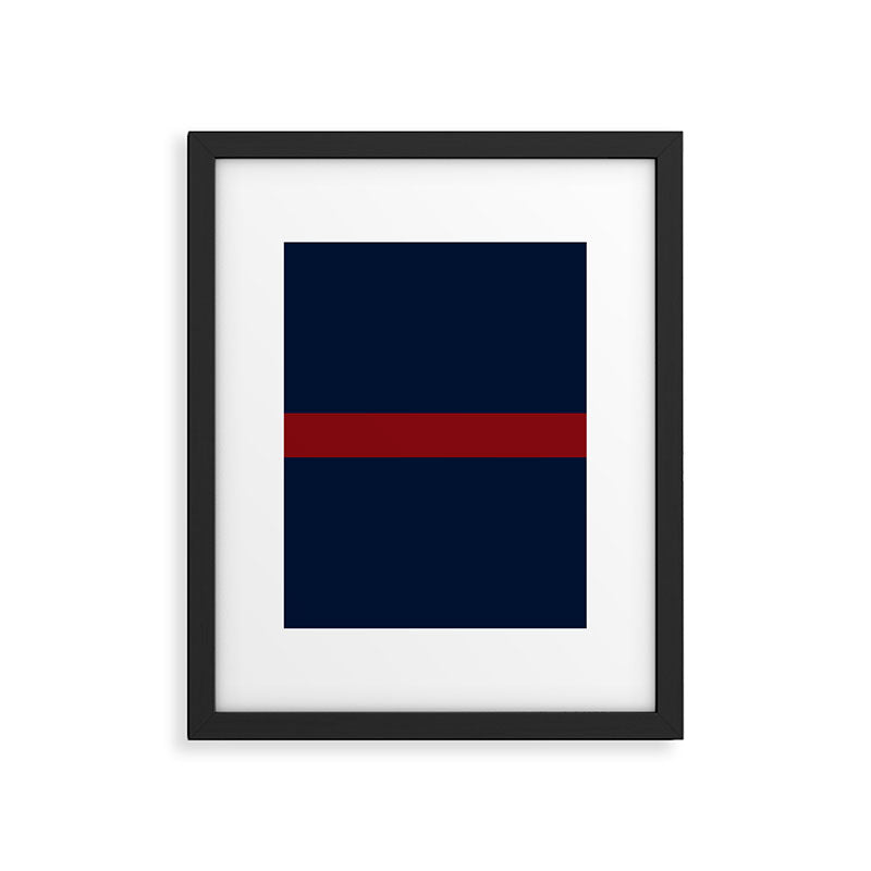 Navy Red Horizontal Bar Framed Art Print Gallery Image 6
