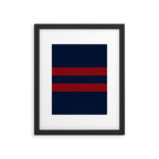 Navy Red Red Horizontal Stripes Framed Art Print Gallery Image 6