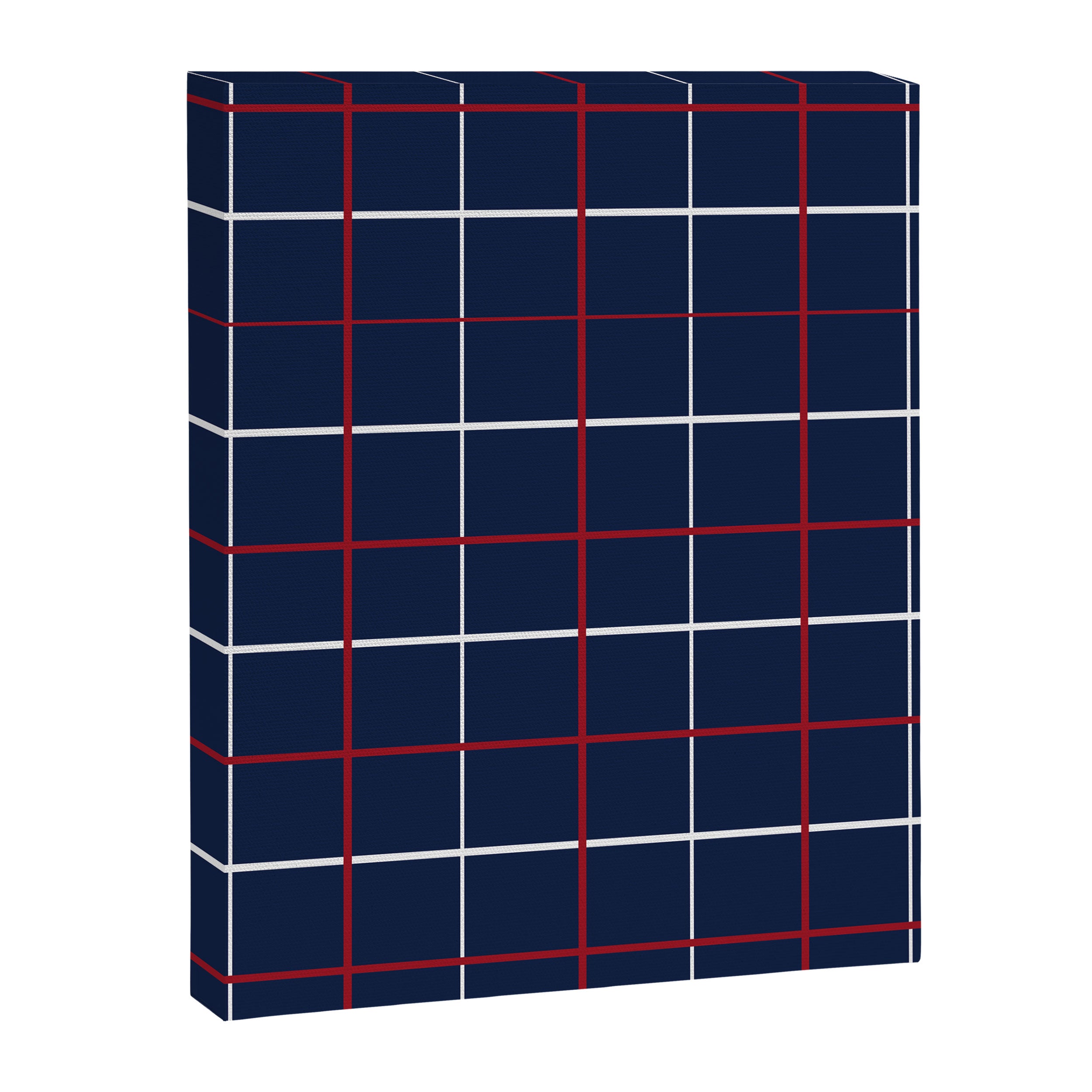 Navy Red White Tattersall Canvas Print Gallery Image 8