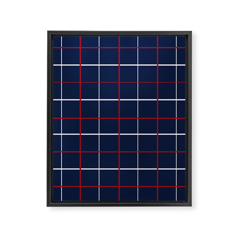 Navy Red White Tattersall Framed Canvas Print Gallery Image 8