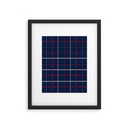 Navy Red White Tattersall Framed Art Print Gallery Image 6