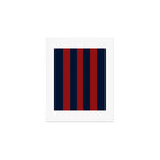 Navy Three Red Bars Art Print Gallery Image 1