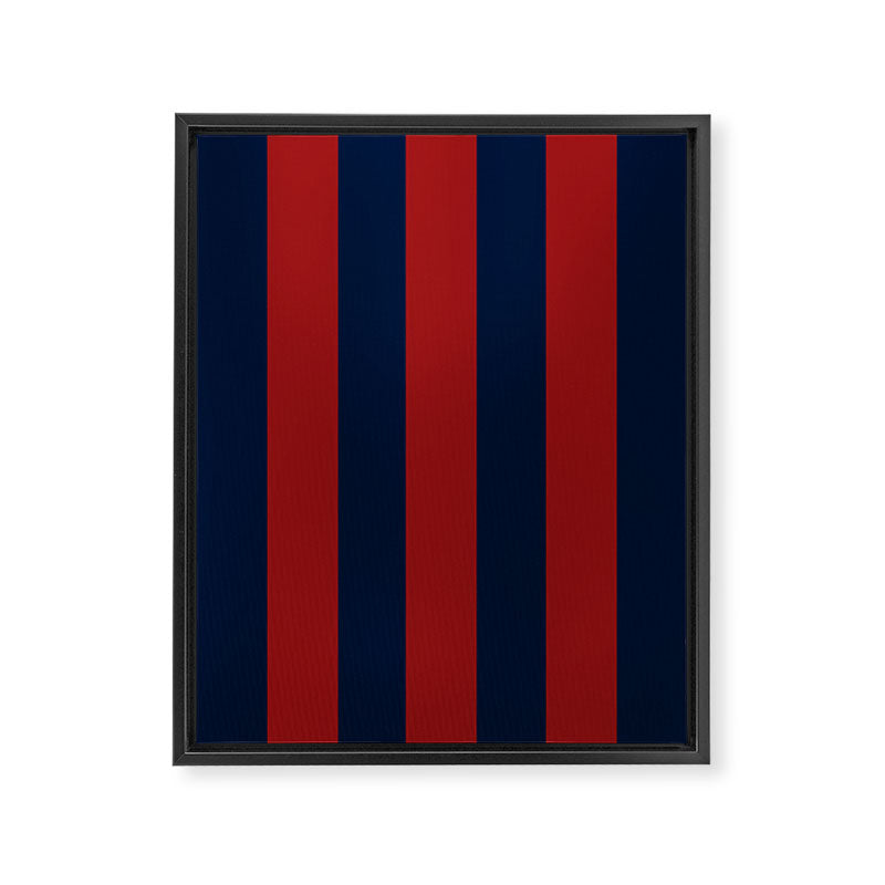 Navy Three Red Bars Framed Canvas Print Gallery Image 8