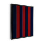 Navy Three Red Bars Framed Canvas Print Gallery Image 2