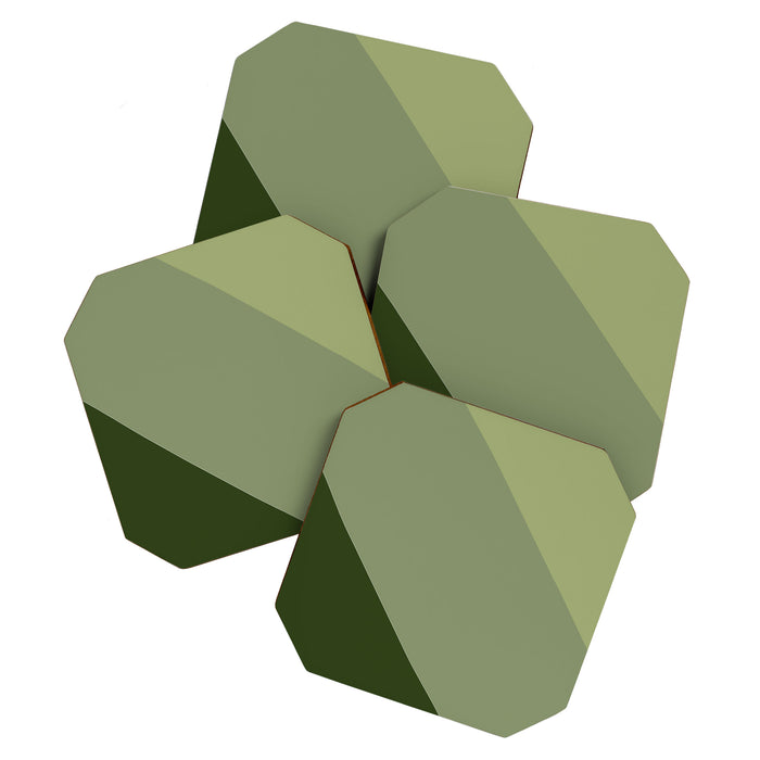 Pine Moss Sage Diagonal  Coaster Gallery Image 1