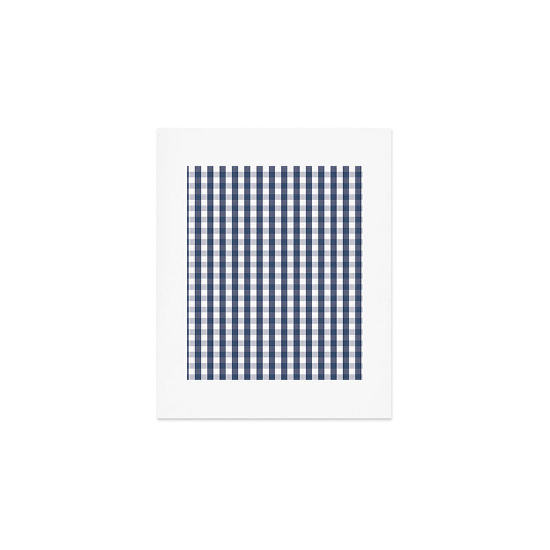 Southern Navy Gingham Art Print Gallery Image 1