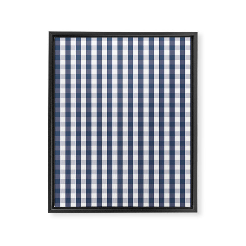 Southern Navy Gingham Framed Canvas Print Gallery Image 8
