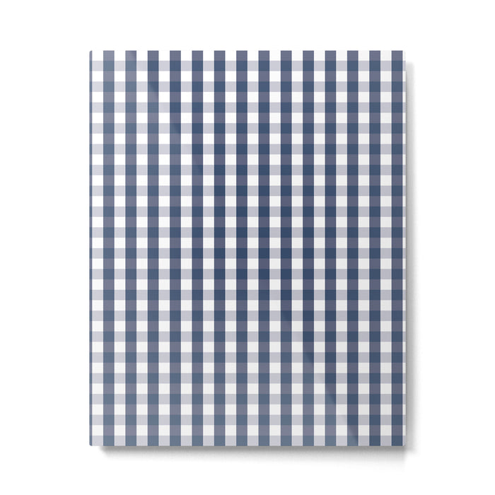 Southern Navy Gingham Metal Print Gallery Image 1