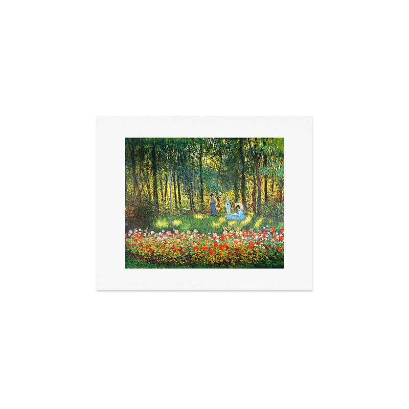 Claude Monet The Artist's Family In The Garden Art Print Gallery Image 1