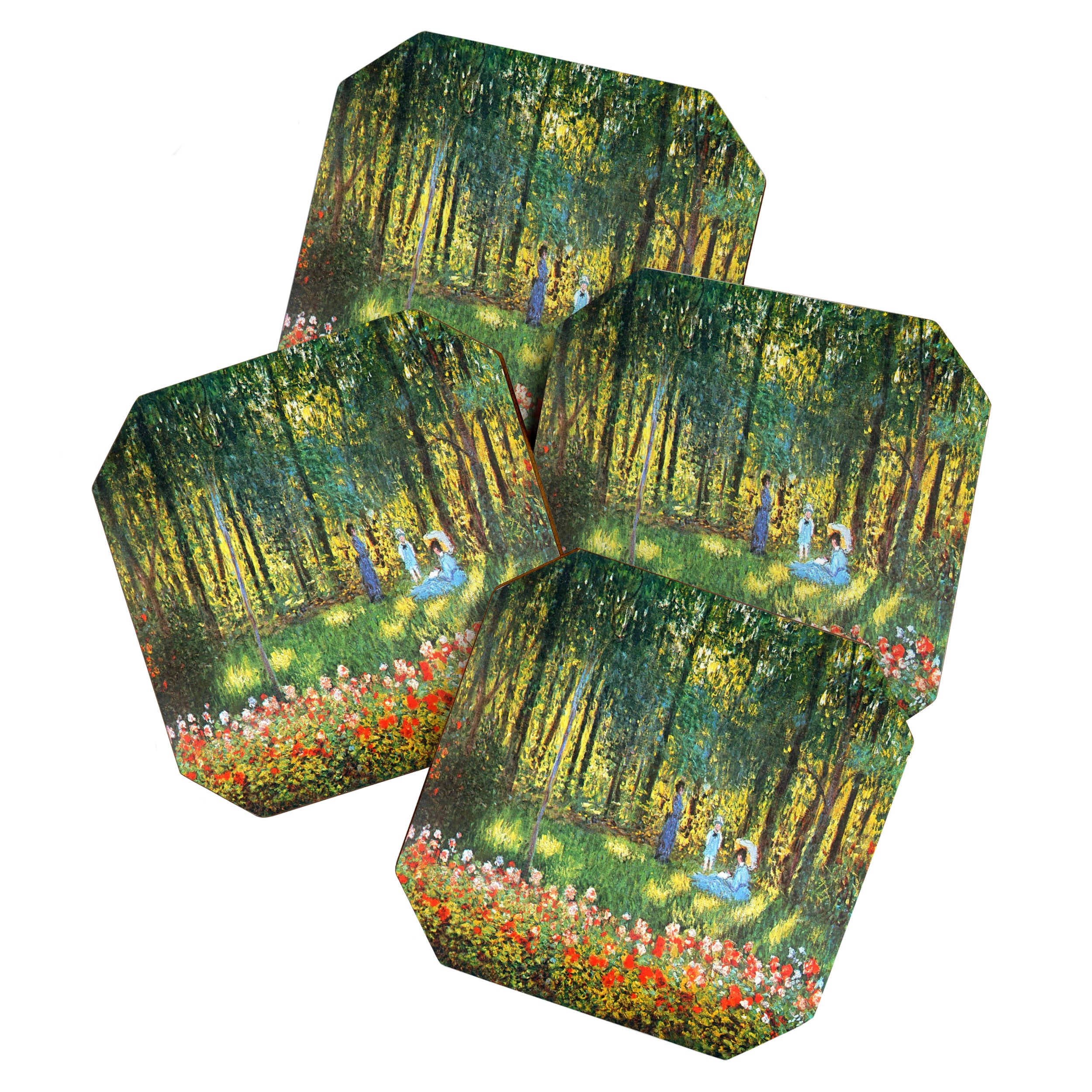 Claude Monet The Artist's Family In The Garden Coaster Gallery Image 1