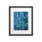 Claude Monet Water Lilies BLUE Framed Art Print Gallery Image 6
