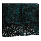 Dark Teal Van Gogh Trees & Underwood Canvas Print Gallery Image 3