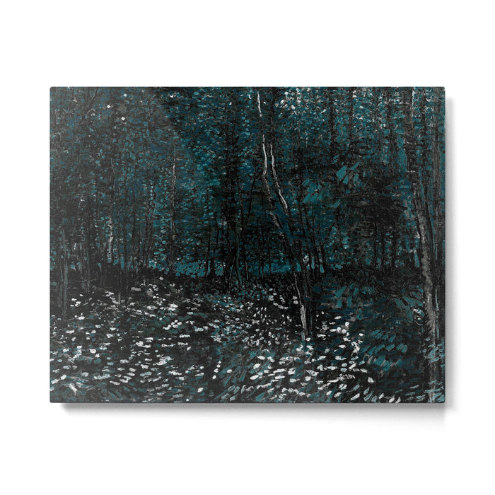 Dark Teal Van Gogh Trees & Underwood Metal Print Gallery Image 1