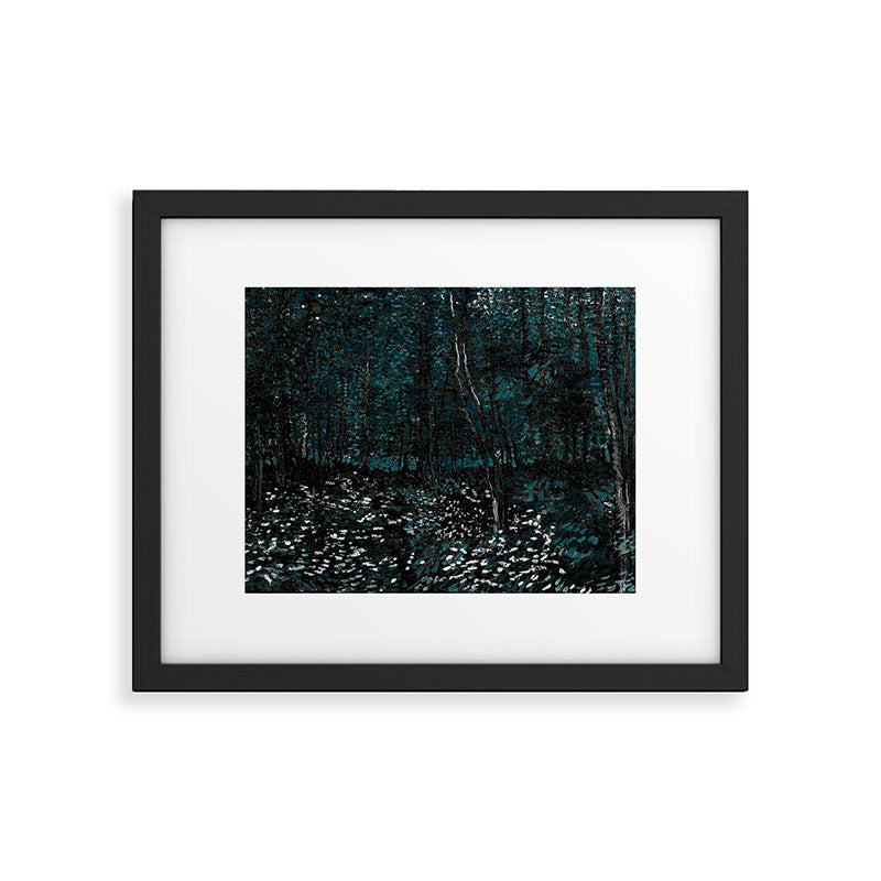 Dark Teal Van Gogh Trees & Underwood Framed Art Print Gallery Image 6