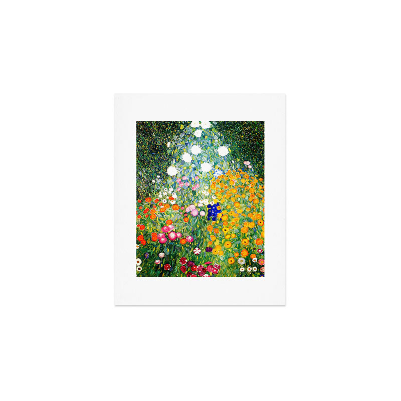 Gustav Klimt Flower Garden  vibrant Art Print Gallery Image 1
