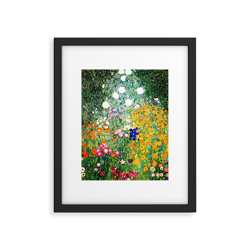 Gustav Klimt Flower Garden  vibrant Framed Art Print Gallery Image 6