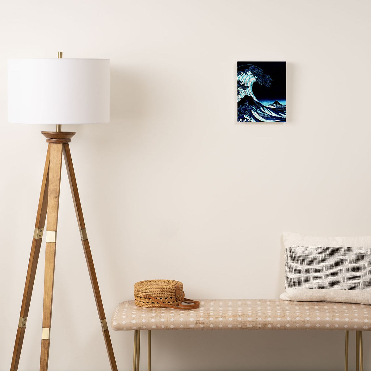 Midnight Great Wave: Enigmatic Depths Canvas Print Gallery Image 2