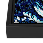 Midnight Great Wave: Enigmatic Depths Framed Canvas Print Gallery Image 3