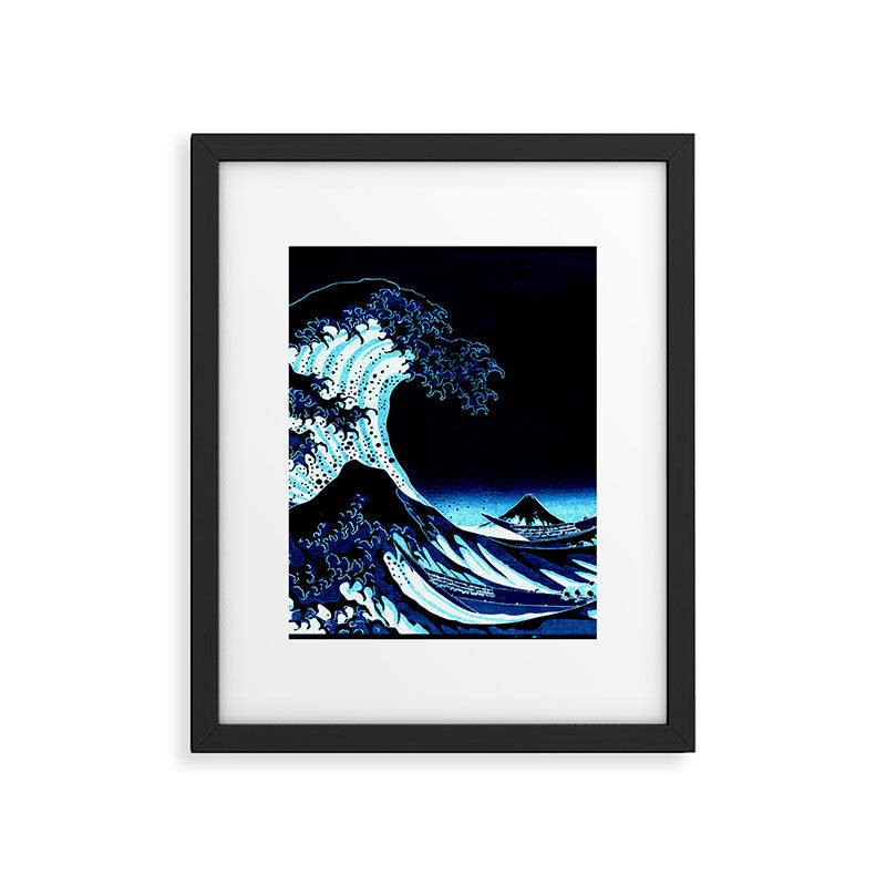 Midnight Great Wave: Enigmatic Depths Framed Art Print Gallery Image 6