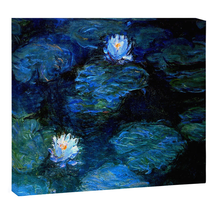 monet water lilies 1899 blue Teal Canvas Print Gallery Image 1
