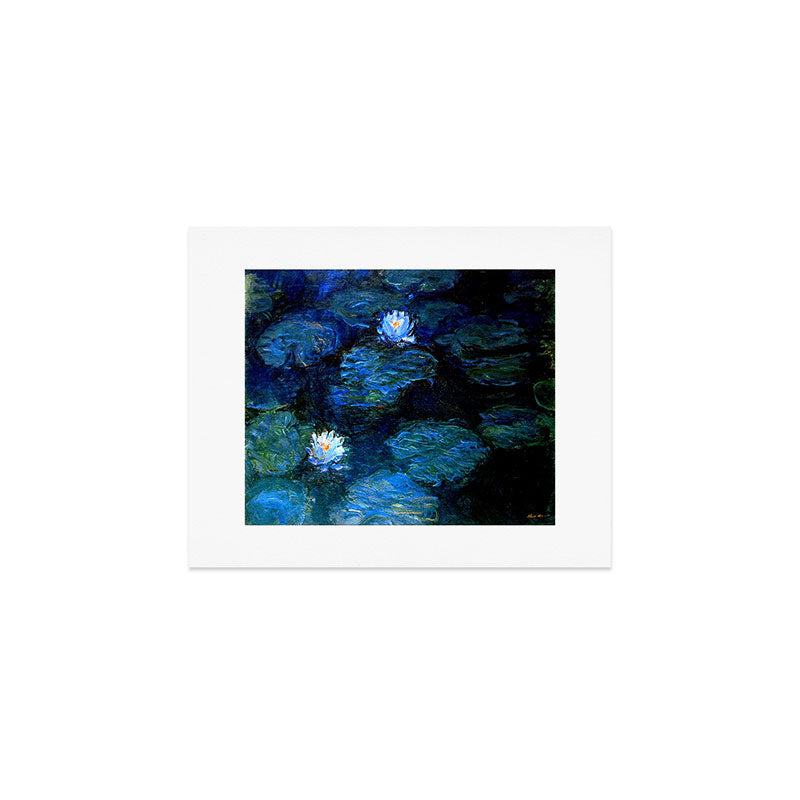 monet water lilies 1899 blue Teal Art Print Gallery Image 1