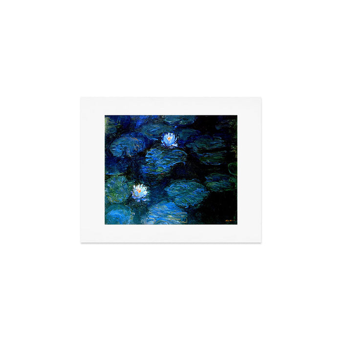 monet water lilies 1899 blue Teal Art Print Gallery Image 1