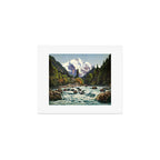 Mountains Forest Rocky River Art Print Gallery Image 1