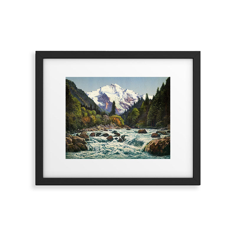 Mountains Forest Rocky River Framed Art Print Gallery Image 6