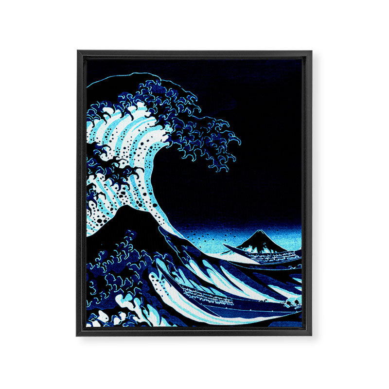 the Great Wave blue Framed Canvas Print Gallery Image 3