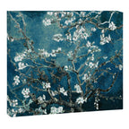 Van Gogh Almond Blossoms : Dark Teal Canvas Print Gallery Image 3