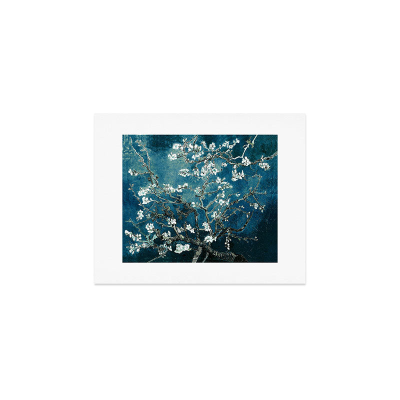 Van Gogh Almond Blossoms : Dark Teal Art Print Gallery Image 1