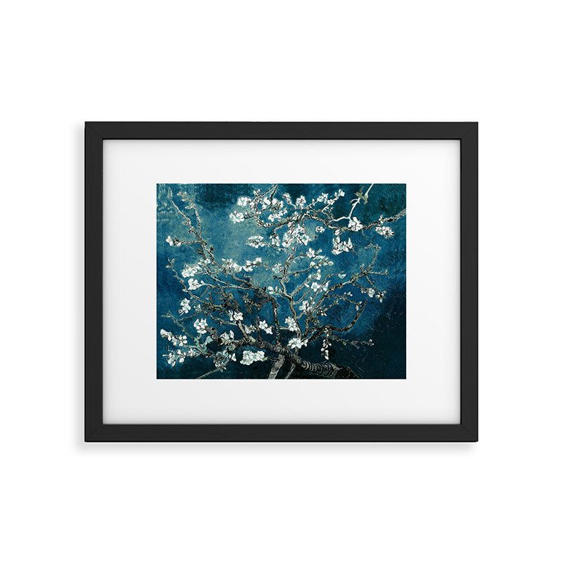 Van Gogh Almond Blossoms : Dark Teal Framed Art Print Gallery Image 6