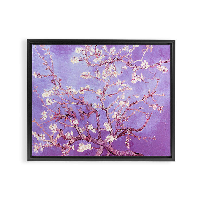 Van Gogh Almond Blossoms Orchid Purple Framed Canvas Print Gallery Image 1