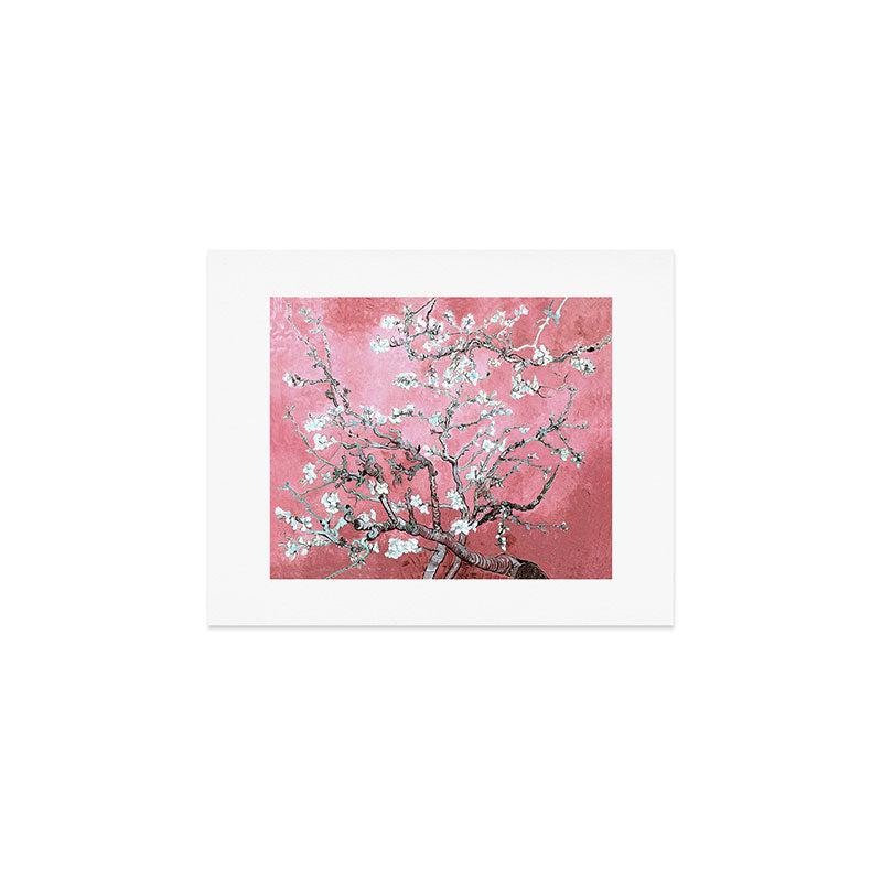 Van Gogh Timeless Almond Blossoms: White Blooms on a Classic Sweet Pink Canvas Art Print Gallery Image 1